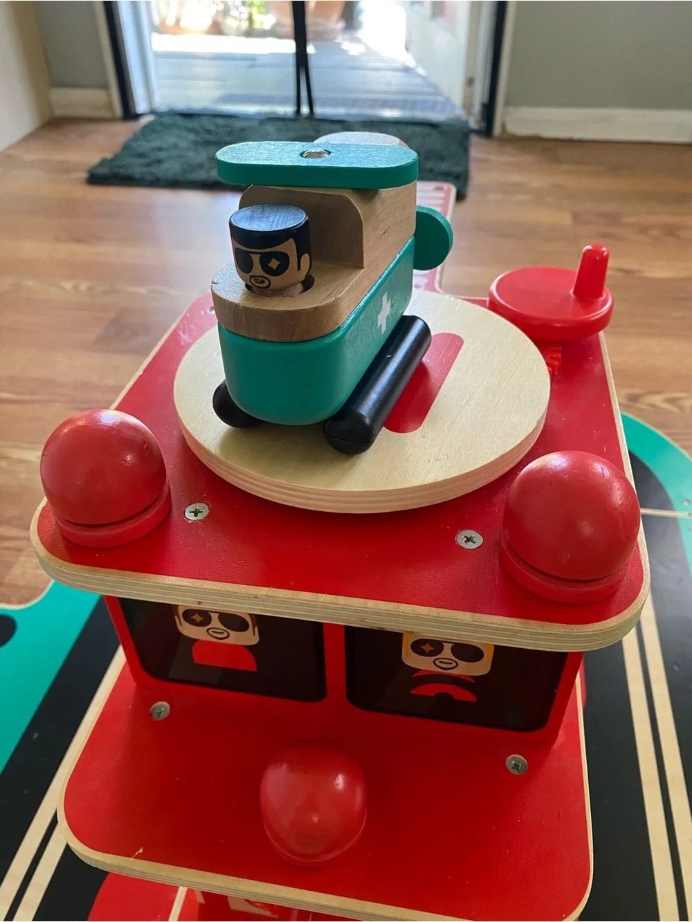 Vintage FAO Schwarz Wooden Fire Department Toy Truck